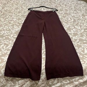 Burgendy wide leg trousers